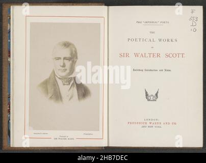 Photoreproduction of a portrait of Sir Walter Scott, Portrait of Sir Walter Scott (title on object), anonymous, anonymous, c. 1880 - in or before 1890, photographic support, albumen print, height 145 mm × width 94 mm Stock Photo