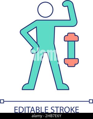 Sport exercises for healthy life RGB color icon Stock Vector