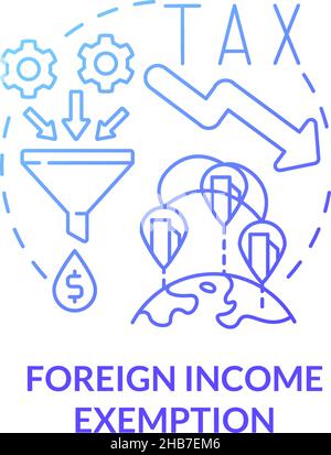 Foreign income exemption concept icon Stock Vector Image & Art - Alamy