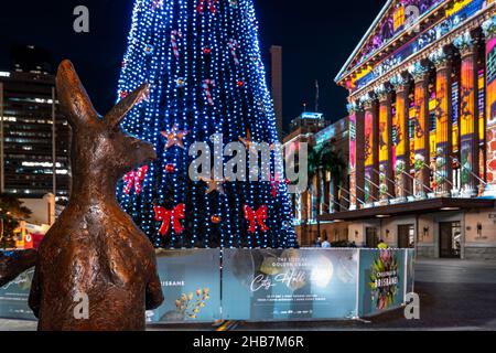 Brisbane, Australia - Christmas decorations in the city Stock Photo