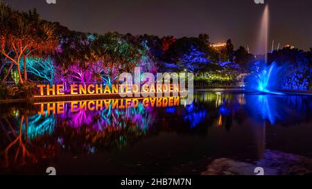 Brisbane, Australia - The Enchanted Garden event in Roma street parkland Stock Photo