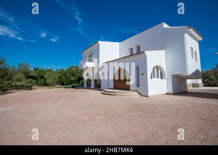 Luxury villa show home exterior view in a tropical resort with private garden Stock Photo