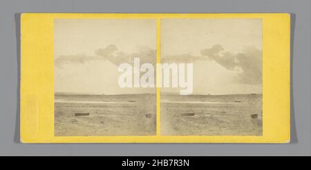 Sea view from Ryde Pier on the Isle of Wight, View from Ryde Pier, Isle of Wight. Evening (title on object), The London Stereoscopic Company (mentioned on object), Isle of Wight, c. 1850 - c. 1880, cardboard, albumen print, height 85 mm × width 170 mm Stock Photo