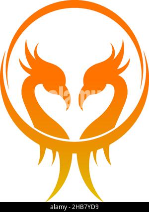 Phoenix logo icon design template vector illustration Stock Vector