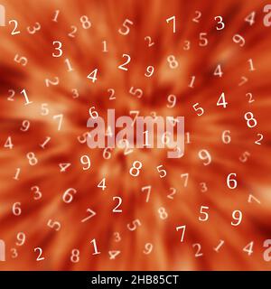 abstract background of numbers, mathematics concept Stock Photo
