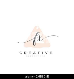 FX Initial Letter handwriting logo hand drawn template vector, logo for beauty, cosmetics, wedding, fashion and business art Stock Vector