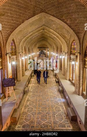 QAZVIN, IRAN - APRIL 5, 2018: Interior of Sa'd al-Saltaneh Caravanserai turned into bazaar in Qazvin, Iran Stock Photo