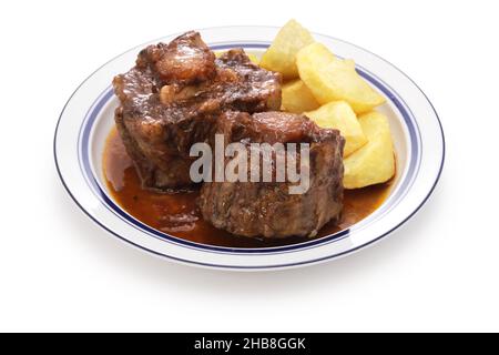 spanish bull tail stew ( rabo de toro ) Stock Photo