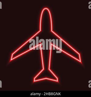 Isolated Airport Sign icon vector design with neon effect. eps 10 Stock Vector