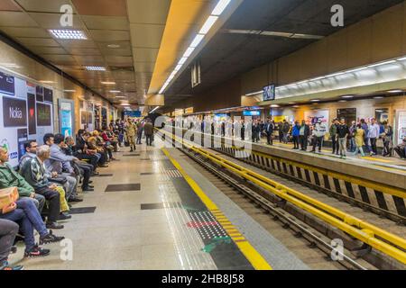 TEHRAN, IRAN - APRIL 15, 2018: View of a metro station in Tehran, Iran Stock Photo