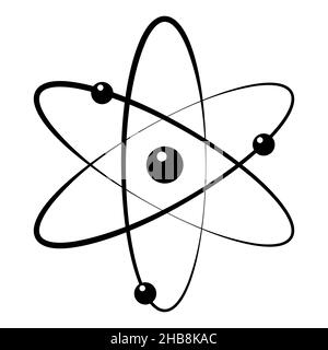 Atom icon in trendy flat style. Atom symbol for your web site design, logo, app, UI. Vector illustration, EPS10 Stock Vector