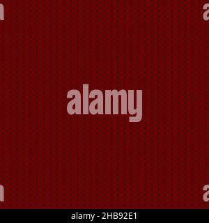 illustration of a knitted seamless pattern of burgundy color close-up Stock Vector