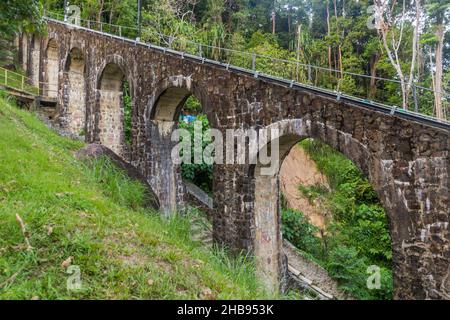 Bridge of funicular to Penang hill, Malaysia Stock Photo