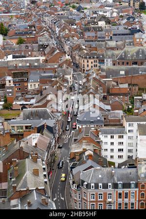 Dinant, Belgium - October 10 2019: Aerial view of Dinant houses. Stock Photo