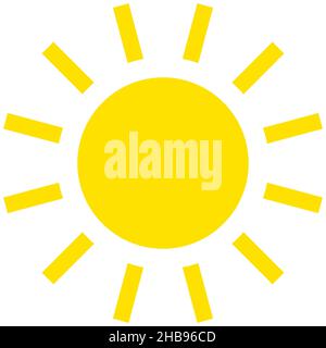 Sun yellow sign symbol icon isolated - vector illustration Stock Vector