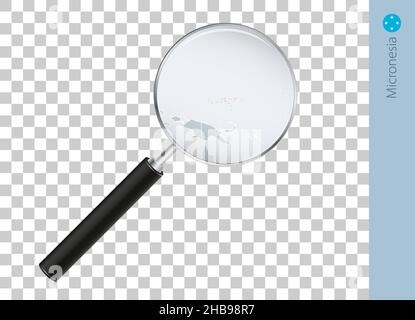 Premium Vector  Map of the world with a magnifying glass on a map