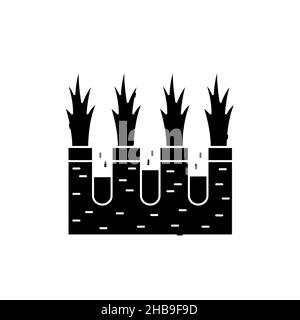 Lawn aeration olor line icon. Garden service. Pictogram for web page, mobile app, promo. UI UX GUI design element. Editable stroke. Stock Vector