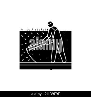 Hedging olor line icon. Garden service. Pictogram for web page, mobile app, promo. UI UX GUI design element. Editable stroke. Stock Vector