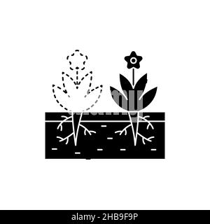 Weeding olor line icon. Garden service. Pictogram for web page, mobile app, promo. UI UX GUI design element. Editable stroke. Stock Vector