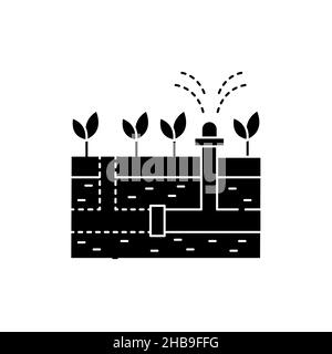 Irrigation system installation isolated concept vector illustration set ...