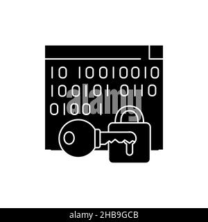 Encryption sign olor line icon. Pictogram for web page, mobile app, promo. UI UX GUI design element. Editable stroke. Stock Vector