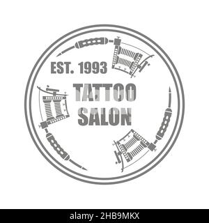 Induction Tattoo Machine Icon Isolated on White Background Stock Vector