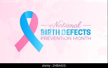 National Birth Defects Prevention Month Background Illustration Stock Vector