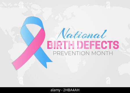 Light National Birth Defects Prevention Month Background Illustration Stock Vector