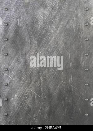 Metal plate background with rivets 3d illustration Stock Photo - Alamy