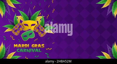 mardi gras carnival background with copy space. vector design illustration Stock Vector