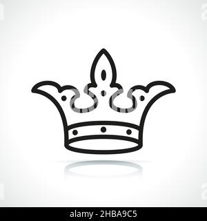 crown thin line icon isolated design illustration Stock Vector
