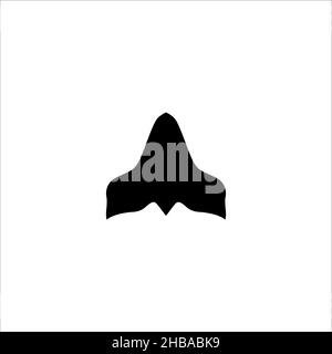 Fighter jet icon. Simple style no war poster background symbol. Jet fighter Logo design element. Jet fighter t-shirt printing. Vector for sticker. Stock Vector