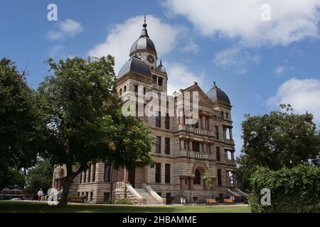 Denton County Courthouse located in Denton, TX Stock Photo