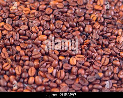 Roasted coffee beans background Stock Photo