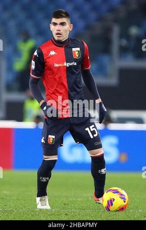 Rome, Italy. 17th Dec, 2021. Johan Vasquez of Genoa in action during the Italian championship Serie A football match between SS Lazio and Genoa CFC on December 17, 2021 at Stadio Olimpico in Rome, Italy - Photo Federico Proietti / DPPI Credit: DPPI Media/Alamy Live News Stock Photo