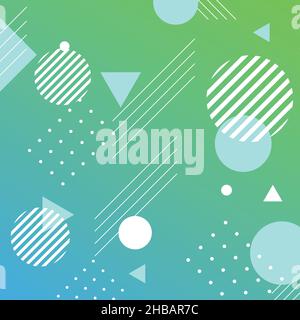 Memphis pattern, halftone creative pattern vector illustration Stock Vector