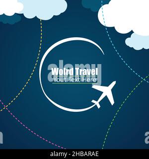 Study abroad concept visualization, vector illustration, Study abroad icons set. Stock Vector