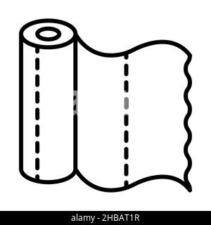 Paper towel icon. Toilet pictograms for web. Line stroke. Isolated on white background. Vector eps10 Stock Photo