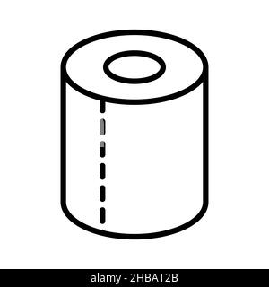 Paper towel icon. Toilet pictograms for web. Line stroke. Isolated on white background. Vector eps10 Stock Photo