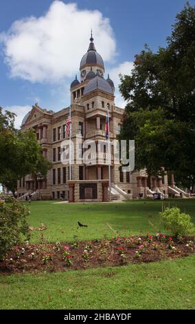 Denton County Courthouse located in Denton, TX Stock Photo