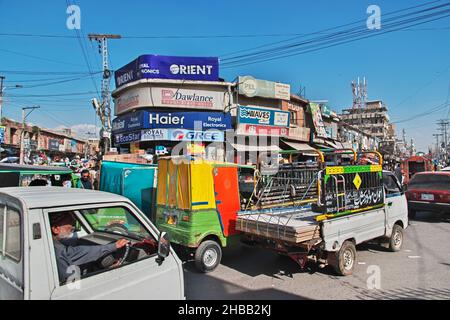 Local market in Rawalpindi close Islamabad, Punjab province, Pakistan Stock Photo