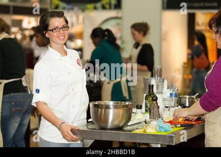 JOHANNESBURG, SOUTH AFRICA - Oct 15, 2021: The Staff and exhibitors working a stand at Food and Wine Expo Stock Photo