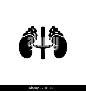 Human organs adrenal glands color line icon. Pictogram for web page ...