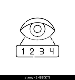 Hide password color line icon. Isolated vector element. Outline pictogram for web page, mobile app, promo Stock Vector