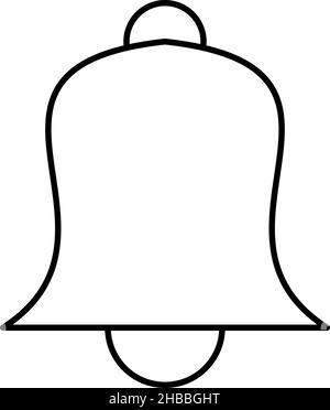 Bell Church Outline Icon Vector Stock Vector