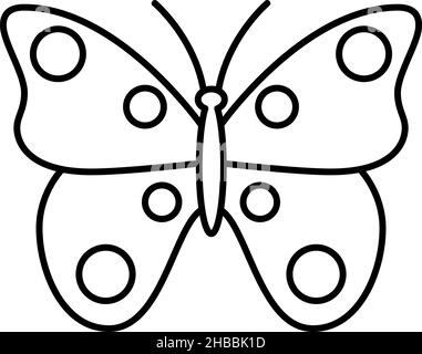 Butterfly Insect Outline Icon Vector Stock Vector