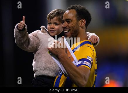 Shrewsbury Town S Elliott Bennett Celebrates Scoring Their Side S Second Goal Of The Game During The Sky Bet League One Match At Aesseal New York Stadium Rotherham Picture Date Saturday March 19 22