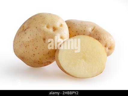 Potatoes isolated on white background with clipping path Stock Photo