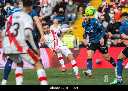 Alvaro Garcia of Rayo Vallecano during the Spanish championship La liga football match between Rayo Vallecano and Deportivo Alaves on December 18, 2021 at Vallecas stadium in Madrid, Spain - Photo:  Irh/DPPI/LiveMedia Stock Photo