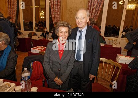Paris, France. 6th Dec, 2021. Suzanne Mourousy and Constantin Mourousy attend the 11th History Book Fair at the Cercle National des Armées. Stock Photo